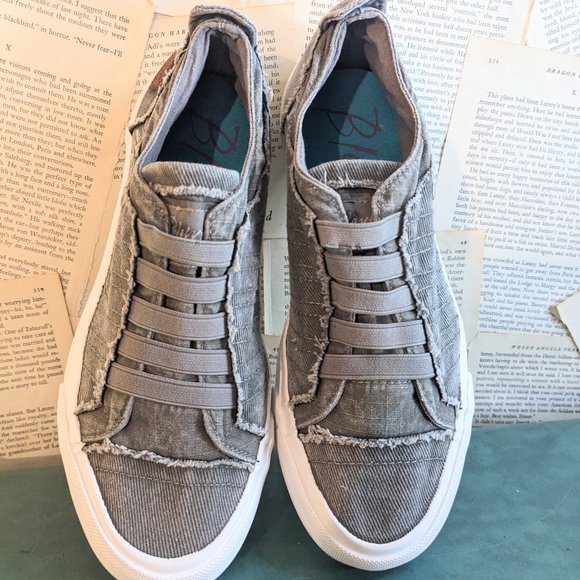 Shoes - Blowfish Malibu Marley Gray Canvas Slip On Sneaker Shoes Women’s Size 6.5